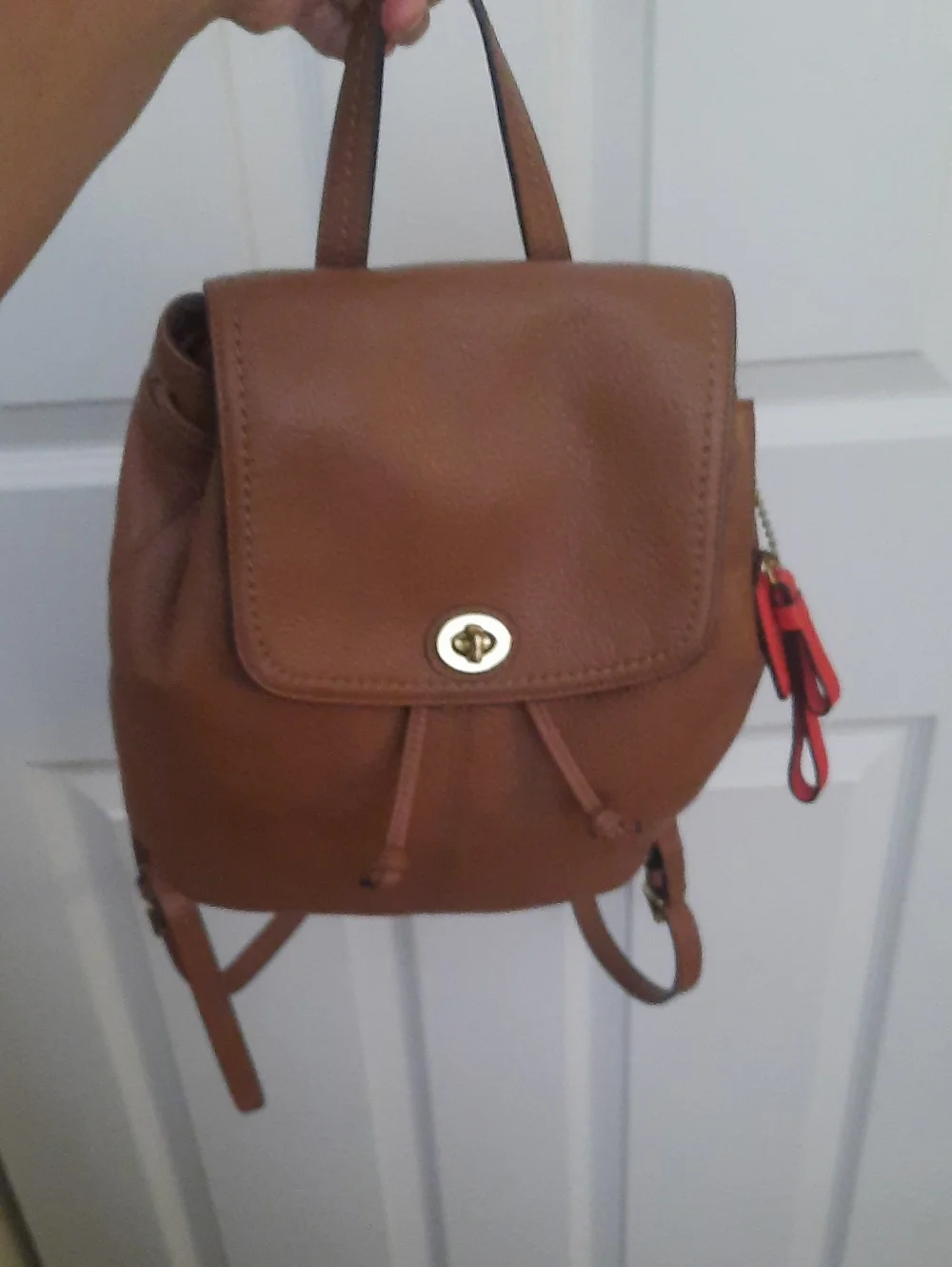 Coach Brown Leather Back Pack